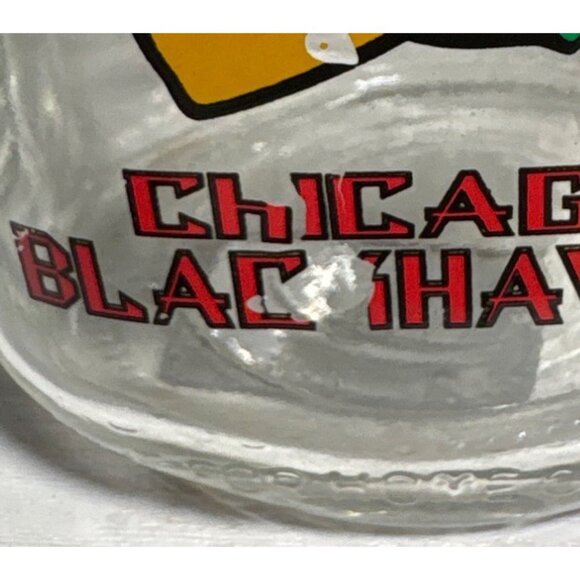 Chicago Blackhawks Glass Mason Jar Mug With Handle & Metal Lid 6" Tall - Picture 6 of 10